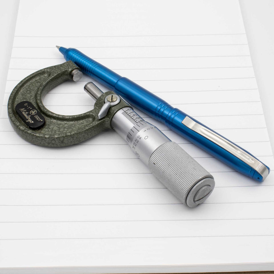 Machined executive pen - blue